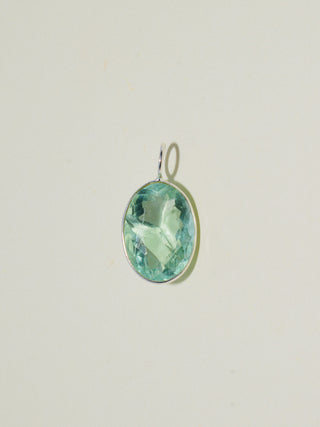 Seven Seas Fluorite Oval Cut Charm in Sterling Silver