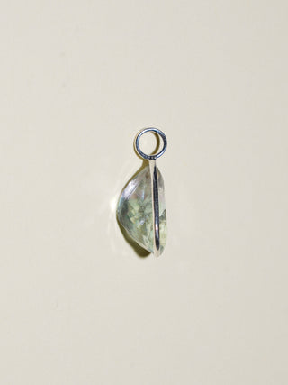 Sailing East Fluorite Teardrop Cut Charm in Sterling Silver