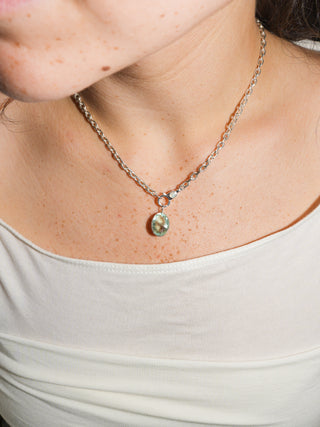 Set Sail Fluorite Oval Cut Charm in Sterling Silver