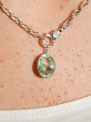 Set Sail Fluorite Oval Cut Charm in Sterling Silver