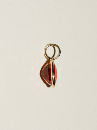 I Wish I rish Spessartite Oval Cut Charm in Yellow 14k Gold