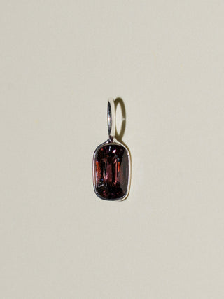 Redwood Spinel Oval Cut Charm in Sterling Silver