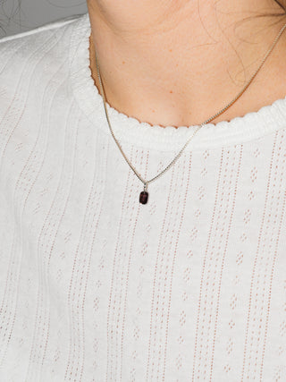 Redwood Spinel Oval Cut Charm in Sterling Silver