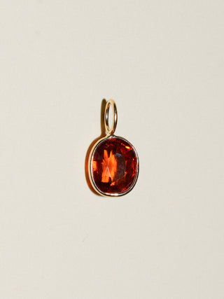Pot O' Spessartite Oval Cut Charm in Yellow 14k Gold