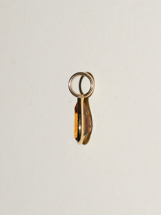 Gilded Lily Tourmaline Teardrop Cut Charm in Yellow 14k Gold