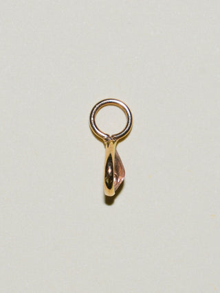Morning Mist Tourmaline Teardrop Cut Charm in Yellow 14k Gold
