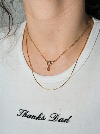 Morning Mist Tourmaline Teardrop Cut Charm in Yellow 14k Gold