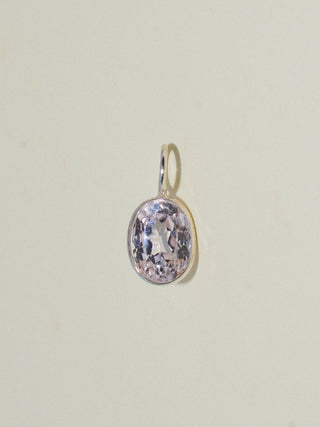 Piggy Piggy Kunzite Oval Cut Charm in Sterling Silver