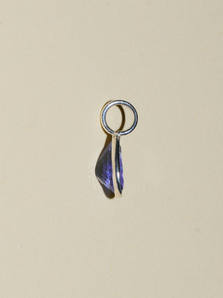 Purple Haze Tanzanite Teardrop Cut Charm in Sterling Silver