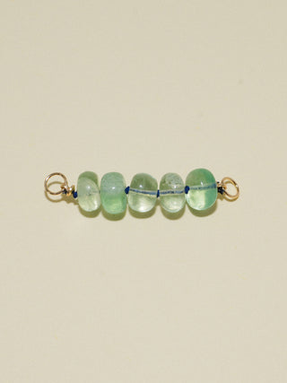 AH0Y Open Ended Fluorite Connector in Yellow 14k Gold