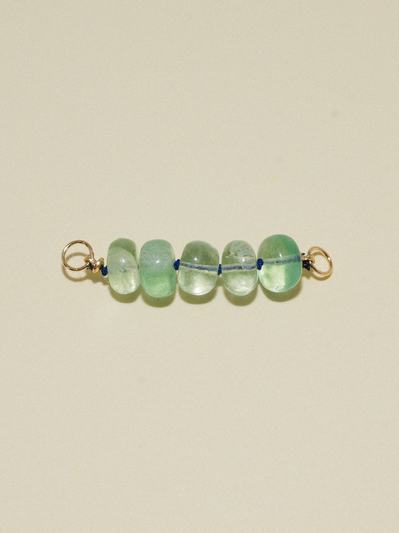 AH0Y Open Ended Fluorite Connector in Yellow 14k Gold