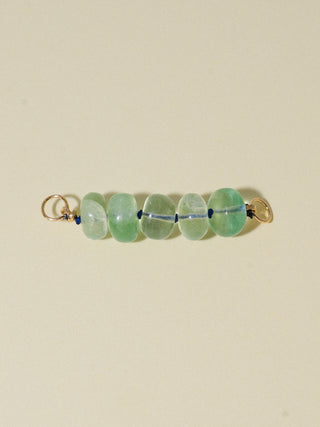 AH0Y Open Ended Fluorite Connector in Yellow 14k Gold