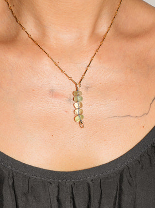AH0Y Open Ended Fluorite Connector in Yellow 14k Gold