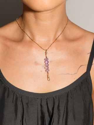 Hi Mrs. Drangea Fluorite Connector in Yellow 14k Gold