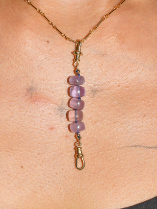Hi Mrs. Drangea Fluorite Connector in Yellow 14k Gold
