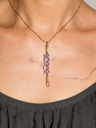 Hi Mrs. Drangea Fluorite Connector in Yellow 14k Gold