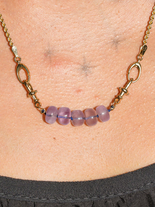 Hi Mrs. Drangea Fluorite Connector in Yellow 14k Gold