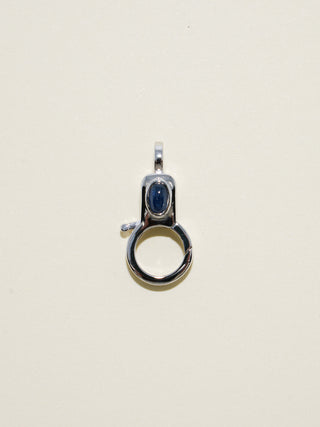 Sapphire Jelly Lobby Clasp in White 14k Gold