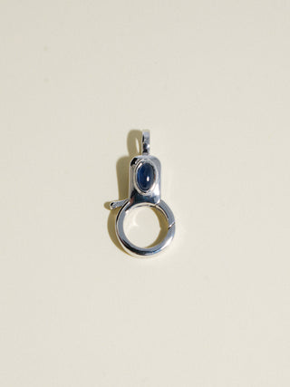 Sapphire Jelly Lobby Clasp in White 14k Gold