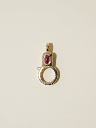 Comeria Garnet Jelly Lobby Clasp in Yellow 14k Gold