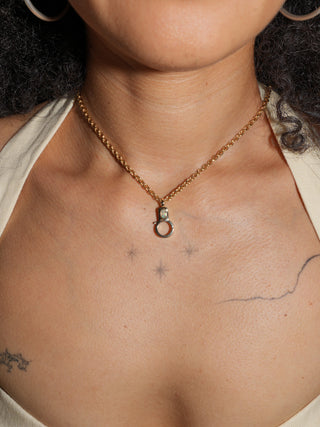 Opal Jelly Lobby Clasp in Yellow 14k Gold