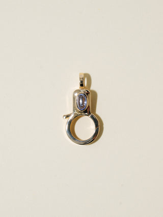 Tanzanite Jelly Lobby Clasp in Yellow 14k Gold