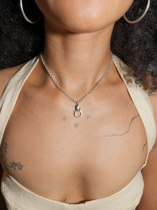 Moonstone Jelly Lobby Clasp in Sterling Silver