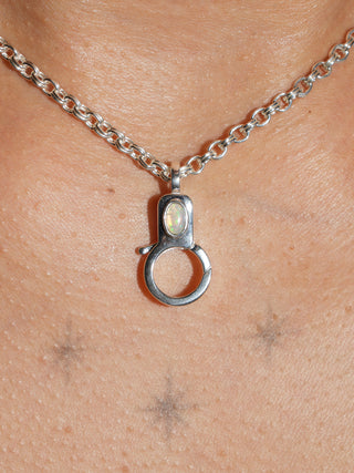 Opal Jelly Lobby Clasp in Sterling Silver