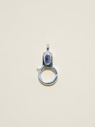 Tanzanite Jelly Lobby Clasp in Sterling Silver