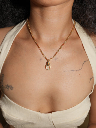 Citrine Jelly Lobby Clasp in Gold Vermeil