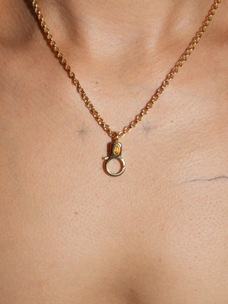 Citrine Jelly Lobby Clasp in Gold Vermeil