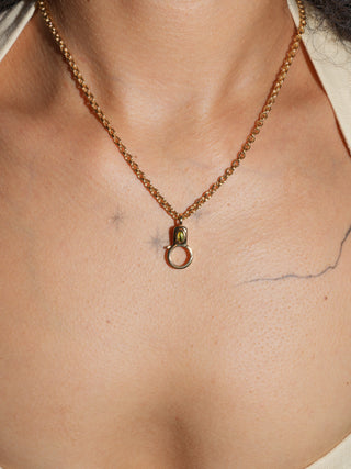 Green Tourmaline Jelly Lobby Clasp in Gold Vermeil