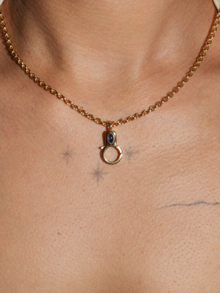 Sapphire Jelly Lobby Clasp in Gold Vermeil