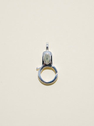 Aquamarine Lobby Clasp in Sterling Silver