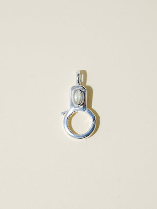 Aquamarine Lobby Clasp in Sterling Silver