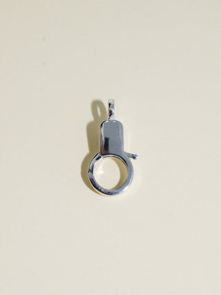 Sapphire Jelly Lobby Clasp in White 14k Gold