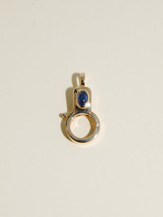 Sapphire Jelly Lobby Clasp in Yellow 14k Gold