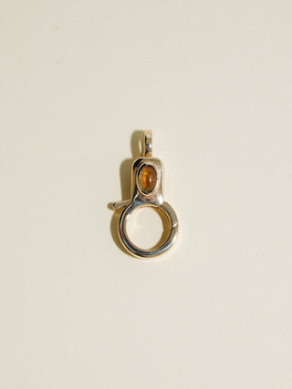 Citrine Jelly Lobby Clasp in Yellow 14k Gold