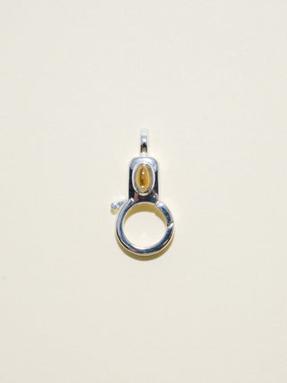 Citrine Jelly Lobby Clasp in Sterling Silver