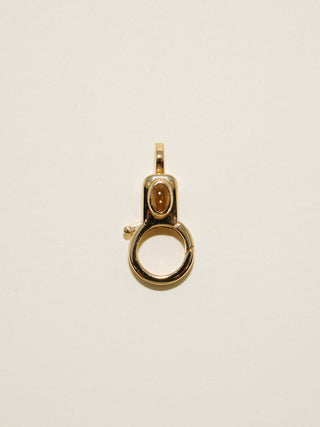 Citrine Jelly Lobby Clasp in Gold Vermeil
