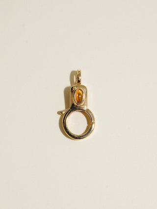 Citrine Jelly Lobby Clasp in Gold Vermeil