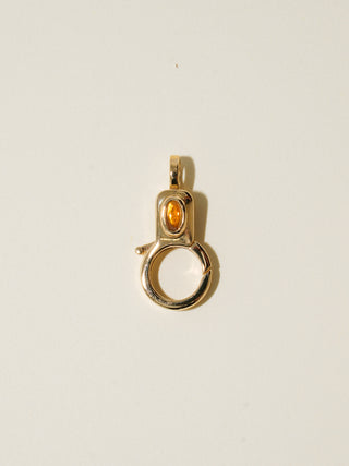 Citrine Jelly Lobby Clasp in Gold Vermeil