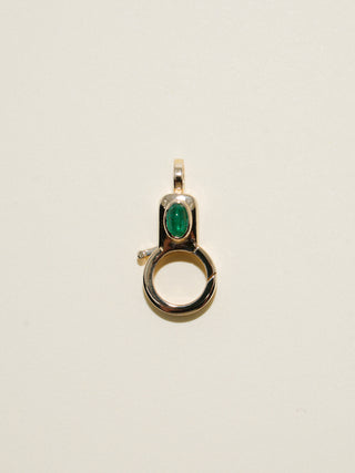 Emerald Jelly Lobby Clasp in Yellow 14k Gold