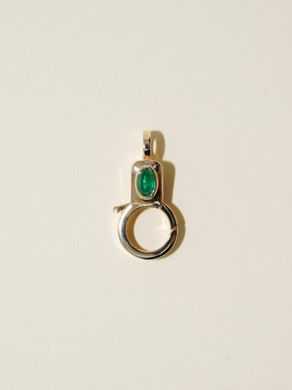 Emerald Jelly Lobby Clasp in Yellow 14k Gold