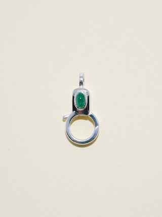 Emerald Jelly Lobby Clasp in Sterling Silver