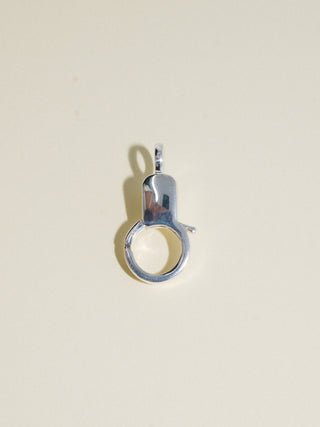 Emerald Jelly Lobby Clasp in Sterling Silver