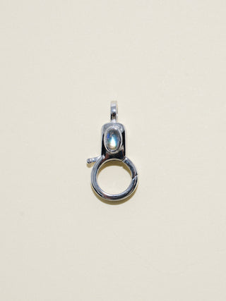 Moonstone Jelly Lobby Clasp in White 14k Gold