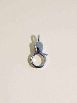 Moonstone Jelly Lobby Clasp in White 14k Gold