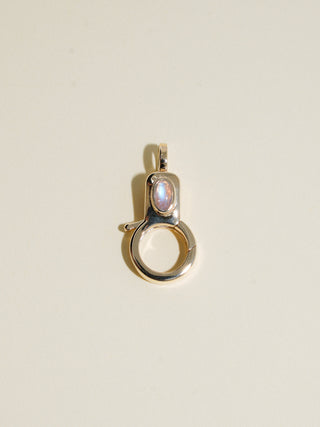 Moonstone Jelly Lobby Clasp in Yellow 14k Gold