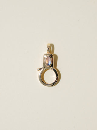 Moonstone Jelly Lobby Clasp in Yellow 14k Gold